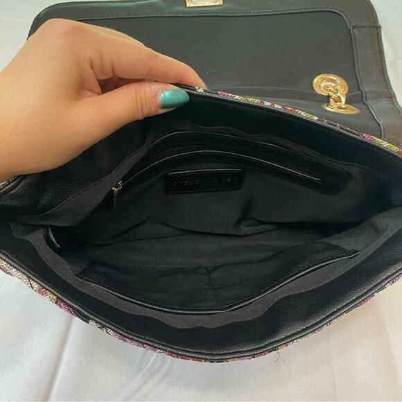 Steve Madden Quilted Brocade Floral Flap Purse - Picture 9 of 16